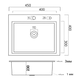 Комплект кухонної мийки Kraft KRF 4540 decor (3.0/1.0 мм) SM80340 фото 9