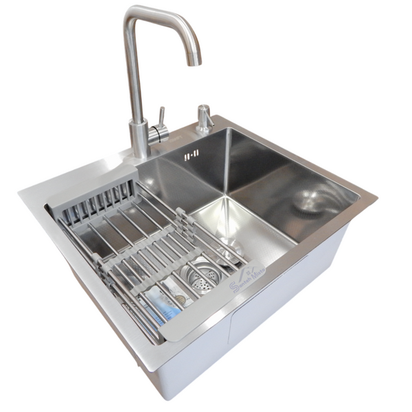 Комплект кухонної мийки Kraft KRF 5448 DECOR (3.0/1.0 мм) K3154 фото