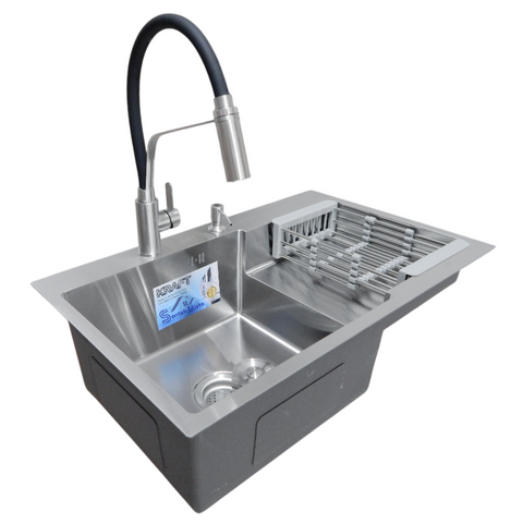 Комплект кухонної мийки Kraft Handmade HS R 780х480 (3.0/1.0 мм) SM3600 фото