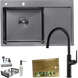 Комплект кухонної мийки Kraft Handmade - 780х480 LB PVD (3.0/1.0 мм)​​​​​​​ K5230 фото 1