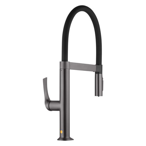 Комплект кухонної мийки Kraft NANO BLACK PVD HS 50х50 (3.0/1.0 мм)+Змішувач для кухні з підключенням до фільтра Kroner KRP Axis Line - GRP039569 K93101 фото