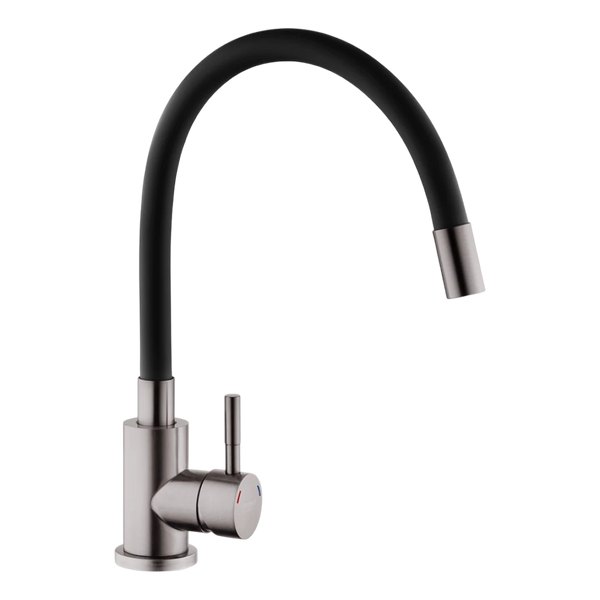 Комплект кухонной мойки Kraft NANO BLACK PVD HS60*45 (3.0/1.0 мм) декор SM10540 фото