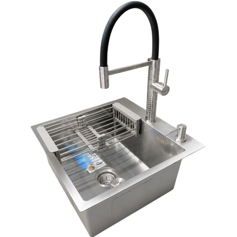 Комплект кухонної мийки Kraft KRF 5448 DECOR (3.0/1.0 мм) K3114 фото