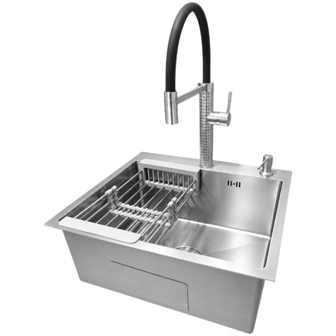 Комплект кухонної мийки Kraft KRF 5050 decor (3.0/1.0 мм) K3115 фото