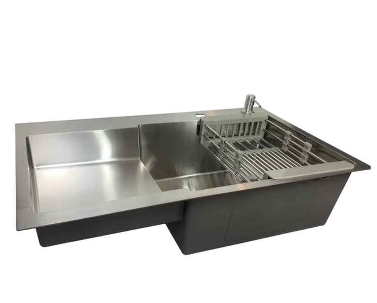 Комплект кухонної мийки Kraft Handmade HS L 780х480 (3.0/1.0 мм) K3119 фото