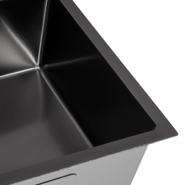 Кухонна мийка Kraft HM 50х50 NANO BLACK (DECOR) PVD (3.0/1.0 мм) SМ5050 фото