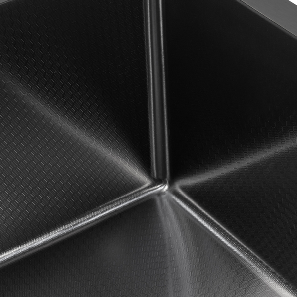 Кухонна мийка Kraft HM 50х50 NANO BLACK (DECOR) PVD (3.0/1.0 мм) SМ5050 фото
