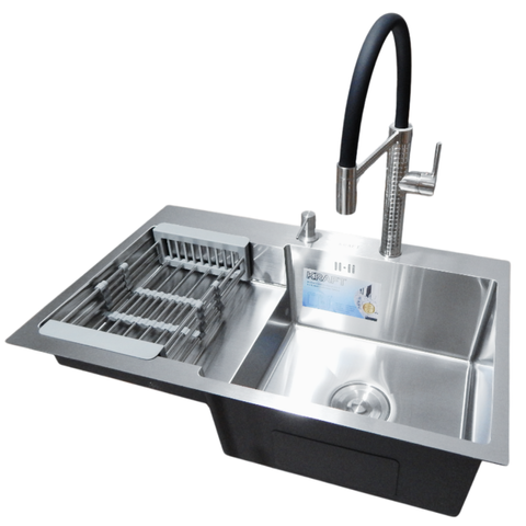 Комплект кухонної мийки Kraft Handmade HS L 780х480 (3.0/1.0 мм) SM2080 фото