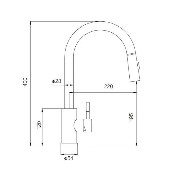 Змішувач для кухні VBI FLUSSO BLACK VBI-055000BL фото