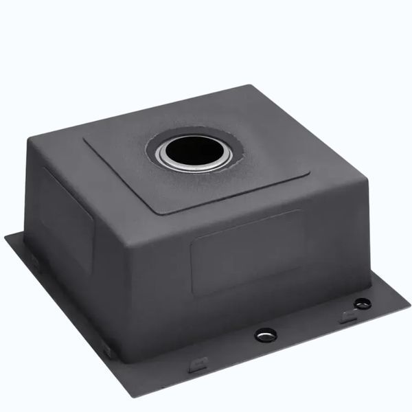 Комплект кухонної мийки Kraft HM 50х50 NANO BLACK PVD (3.0/1.0 мм) SM633 фото