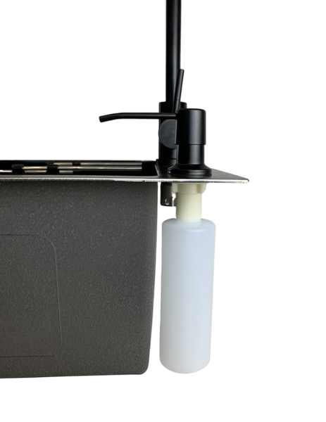 Кухонна мийка Kraft HM 50х50 NANO BLACK PVD (3.0/1.0 мм) Decor SМ482 фото