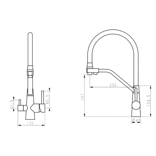 Кухонна мийка Kraft HM 50х50 NANO BLACK PVD (3.0/1.0 мм) K3028 фото
