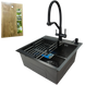 Кухонна мийка Kraft HM 50х50 NANO BLACK PVD (3.0/1.0 мм) K3028 фото 1