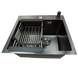 Комплект кухонної мийки Kraft KRF 4540 NANO BLACK (DECOR) PVD (3.0/1.0 мм) K66407 фото 6