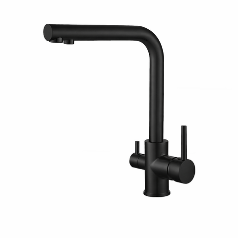 Змішувач для кухні VBI GEMINI BLACK на дві води VBI-055001BL фото