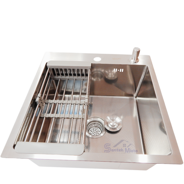 Комплект кухонної мийки Kraft KRF 5050 decor (3.0/1.0 мм) SM3090 фото
