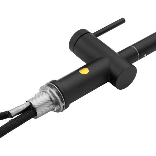 Комплект кухонної мийки KRAFT Handmade PVD чорна HS 5050 (3.0/1.0 мм) Dekor K3183 фото