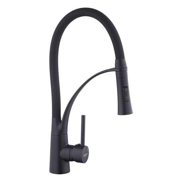 Комплект кухонної мийки Kraft KRF 4540 NANO BLACK (DECOR) PVD (3.0/1.0 мм) K800 фото