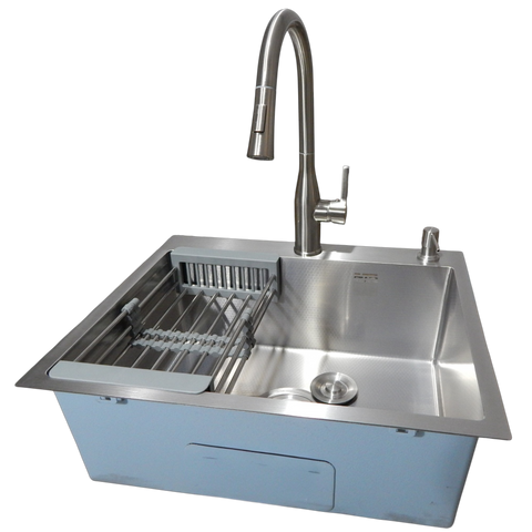 Комплект кухонної мийки Kraft KRF 6050 DECOR (3.0/1.0 мм) K40330 фото