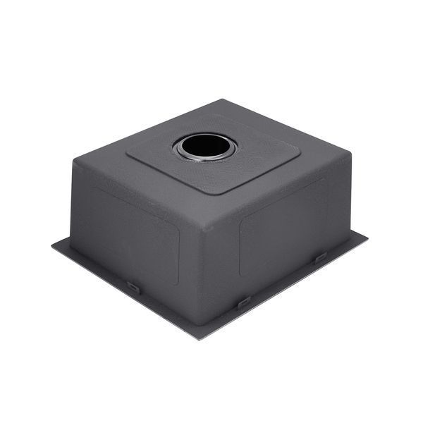 Комплект кухонної мийки Kraft графіт HS 600Х450мм NANO BLACK PVD Декор (3.0/1.0 мм)+Змішувач для кухні з підключенням до фільтра Kroner Edelstahl Klassisch - PVD03817BLK K3247 фото