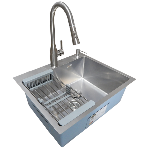 Комплект кухонної мийки Kraft KRF 6050 DECOR (3.0/1.0 мм) K40330 фото