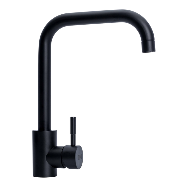 Комплект кухонної мийки Kraft HM 50х50 NANO BLACK PVD (3.0/1.0 мм) декор SM6430 фото